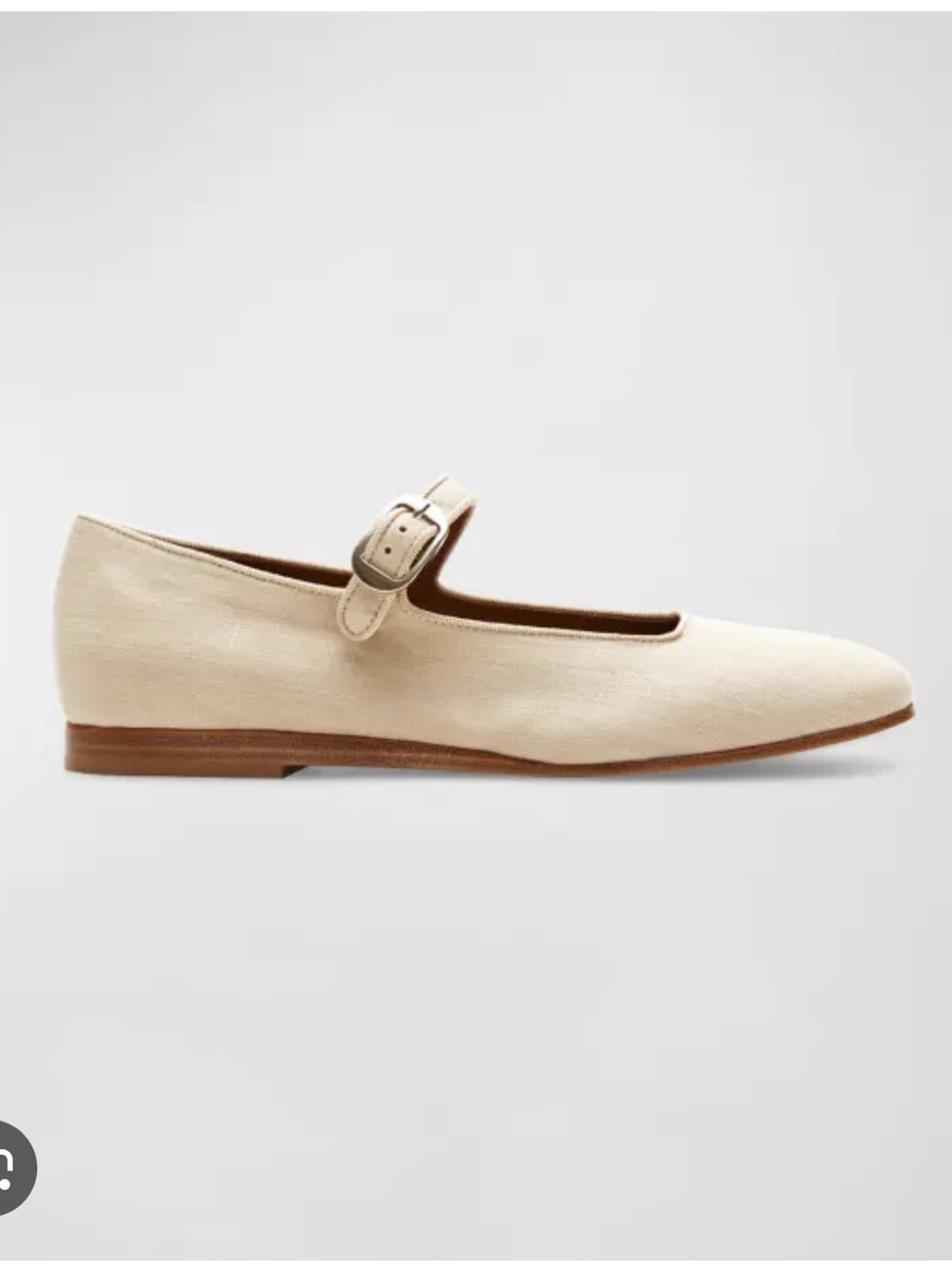 Le Monde Beryl Mary Jane Linen Flats